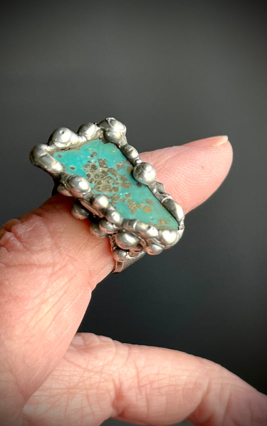 Genuine Campitos  Turquoise Chunky Ring