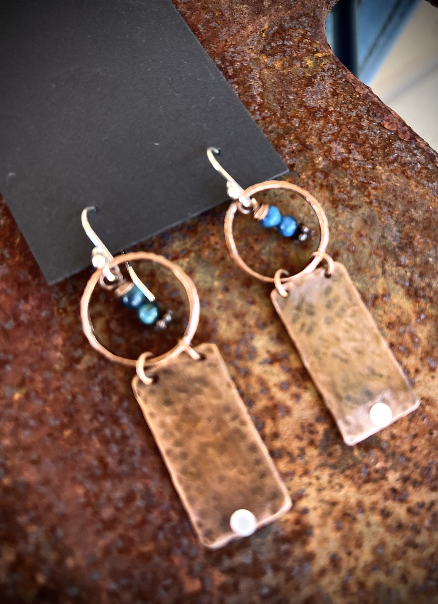 Copper Tiger Eye Earrings