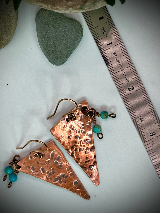 Copper earrings